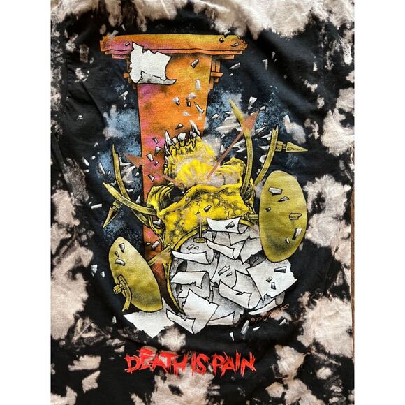 MENS METALLICA SMALL BLACK TAN TIE DYE GRAPHIC SHORT SLEEVE SOFT LOGO T-SHIRT - Picture 6 of 8